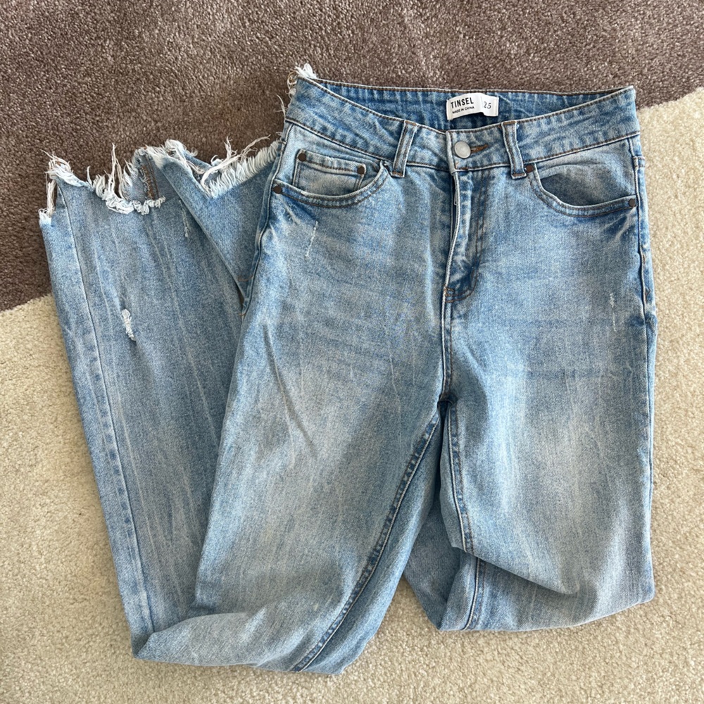 Tinsel Light Blue Straight Leg Jeans